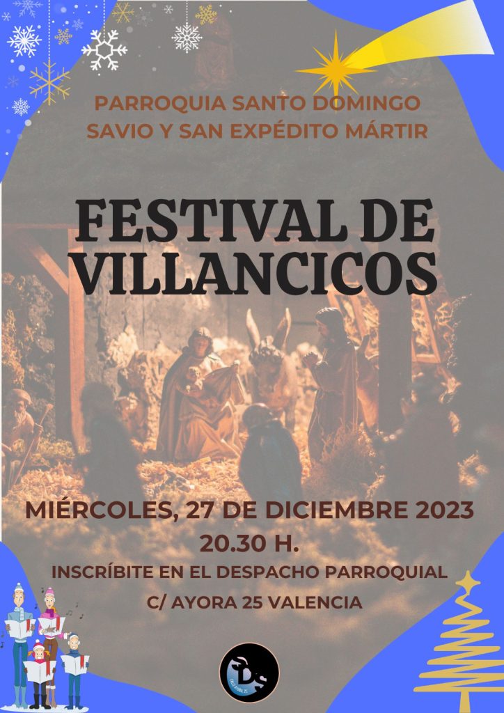 Miércoles 27 de diciembre de 2023 a las 20:30. Inscripciones en despacho parroquial.